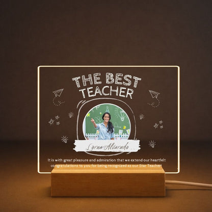 Personalized Teacher Photo Night Light