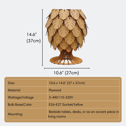 TL-PW-001-Monstera Leaf Table Lamp