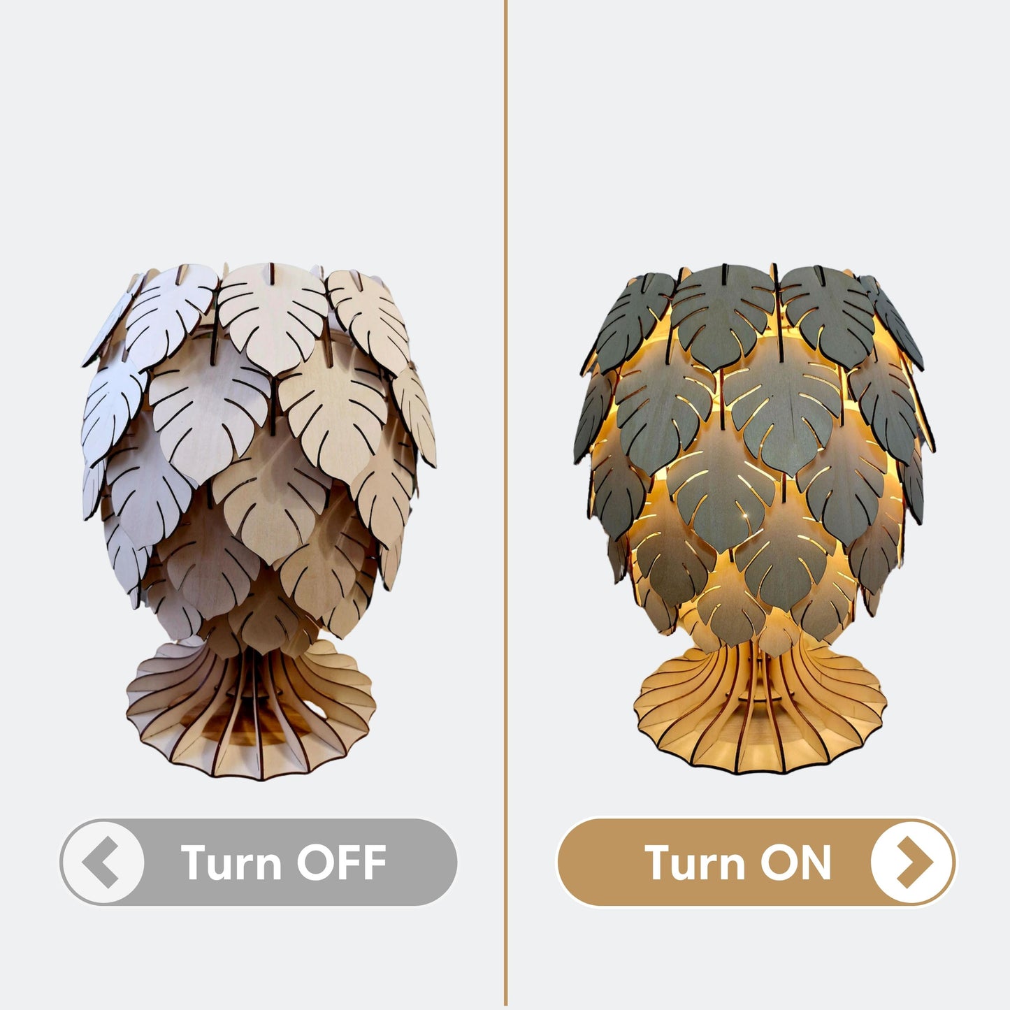 TL-PW-001-Monstera Leaf Table Lamp