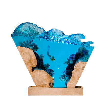 Mermaid Ocean Resin Lamp Diorama Night Light