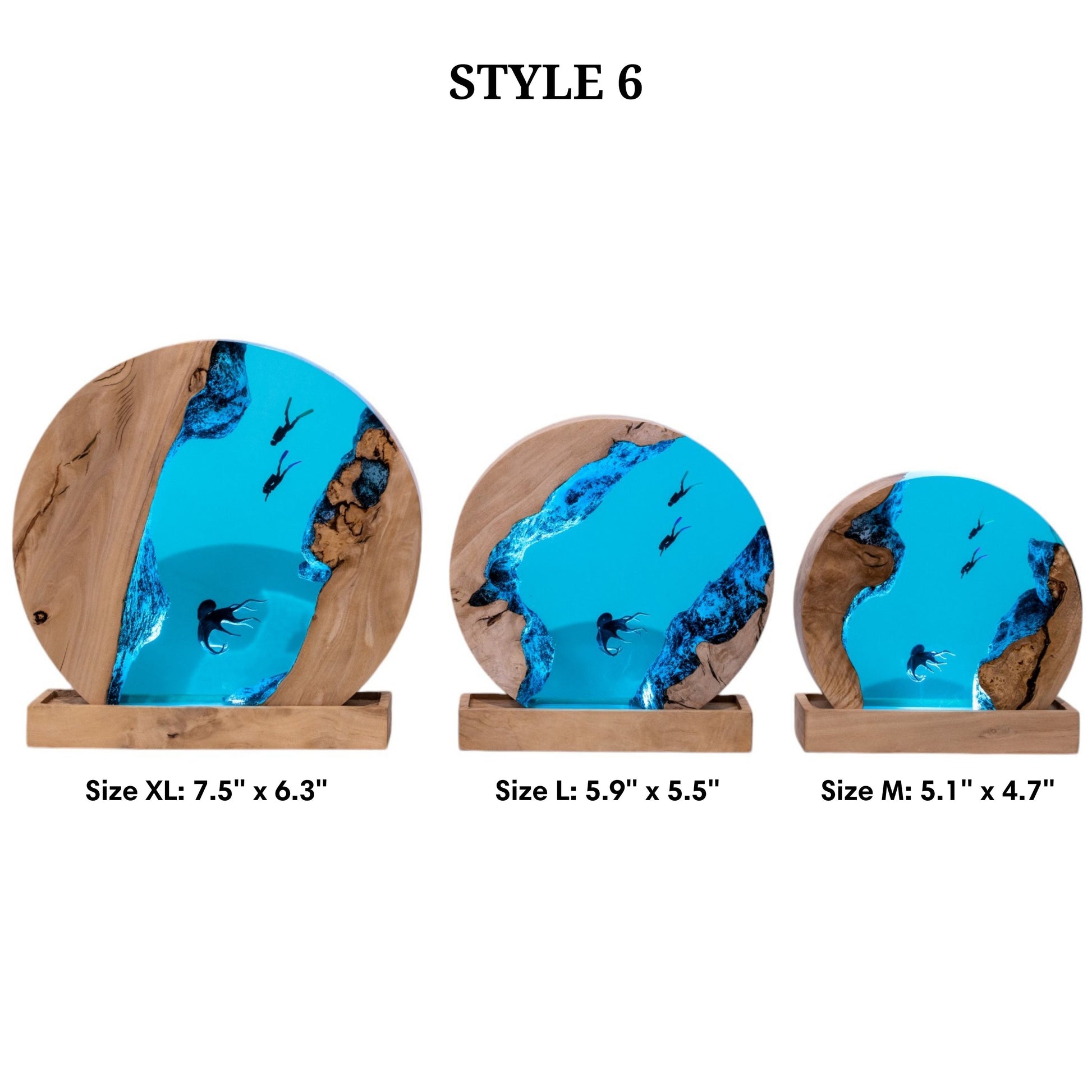 Handmade Octopus and Scuba Diver Ocean Resin Lamp/ Underwater Night Light is perfect for desk decor, gaming room decor, ocean home decor, or a personalized gift for a scuba diver, him, dad, or boyfriend.