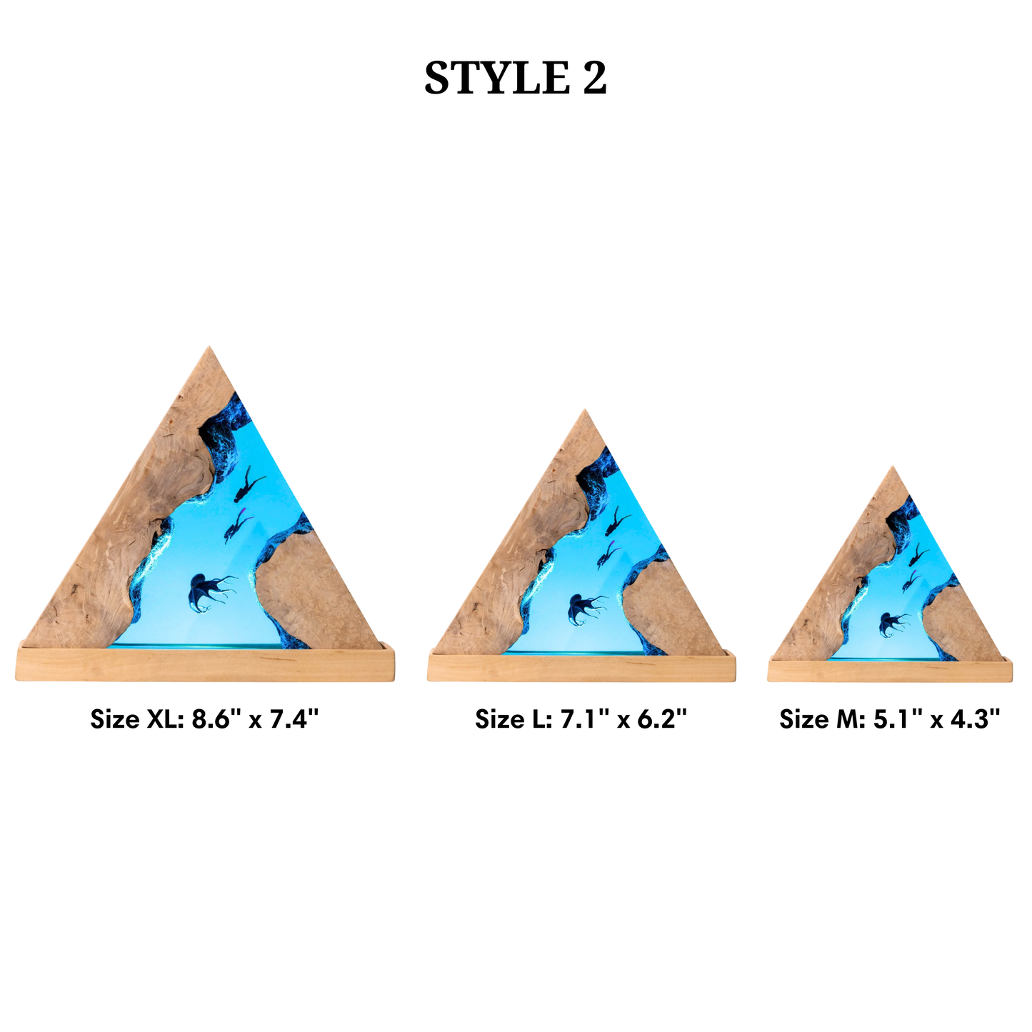 Octopus & Scuba Diver Ocean Resin Lamp: Personalized Gift for Scuba Diver, Ocean Lover, Resin Night Light  for Desk Decor, Gaming Room Decor, Streaming Desk Set Up