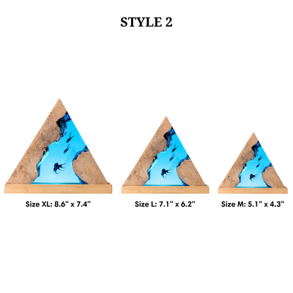 Octopus & Scuba Diver Ocean Resin Lamp: Personalized Gift for Scuba Diver, Ocean Lover, Resin Night Light  for Desk Decor, Gaming Room Decor, Streaming Desk Set Up