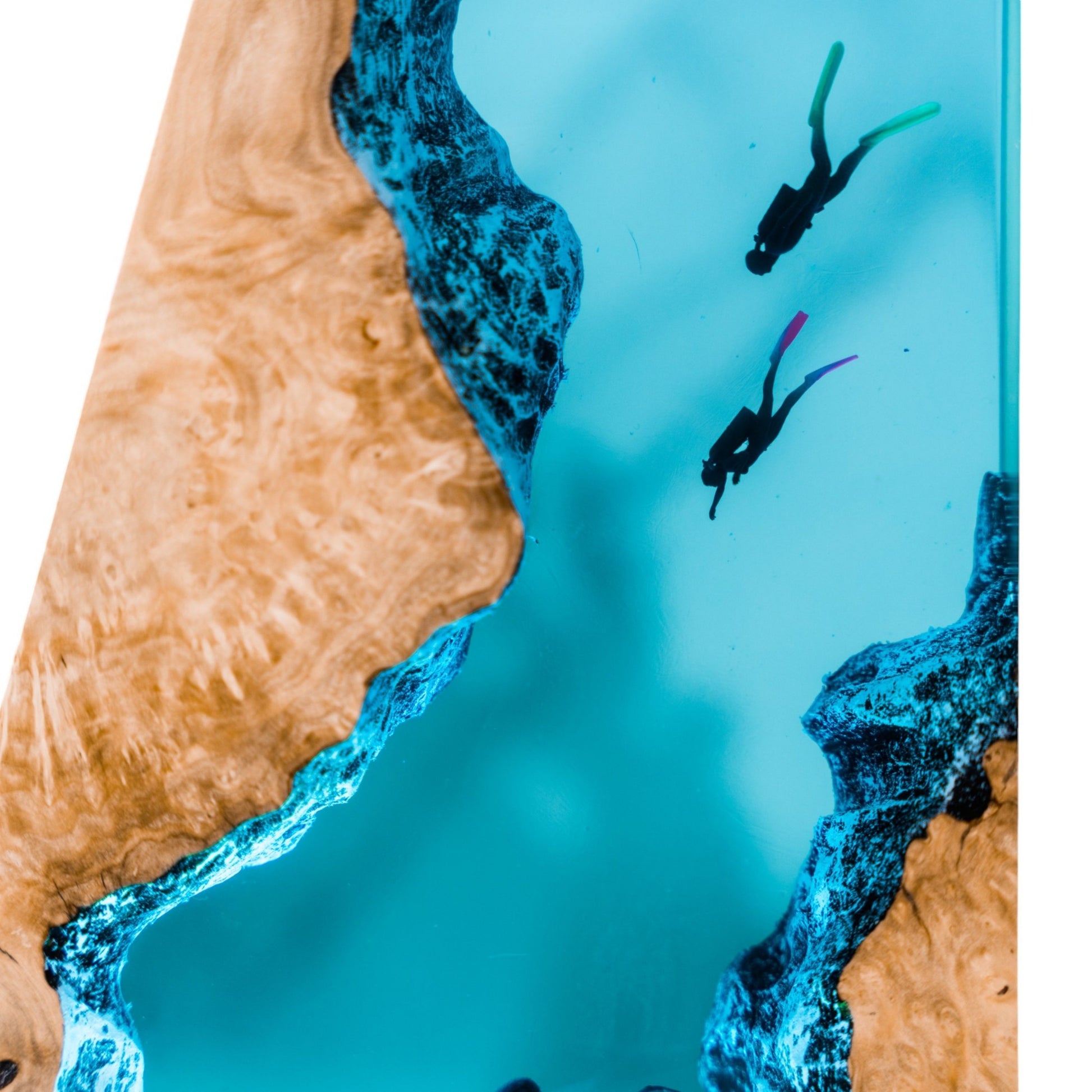 Handmade Octopus and Scuba Diver Ocean Resin Lamp/ Underwater Night Light is perfect for desk decor, gaming room decor, ocean home decor, or a personalized gift for a scuba diver, him, dad, or boyfriend.