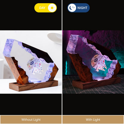 Millennium Falcon Inspired Resin Lamp