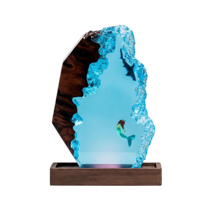 Mermaid & Shark Ocean Resin Lamp Epoxy Night Light