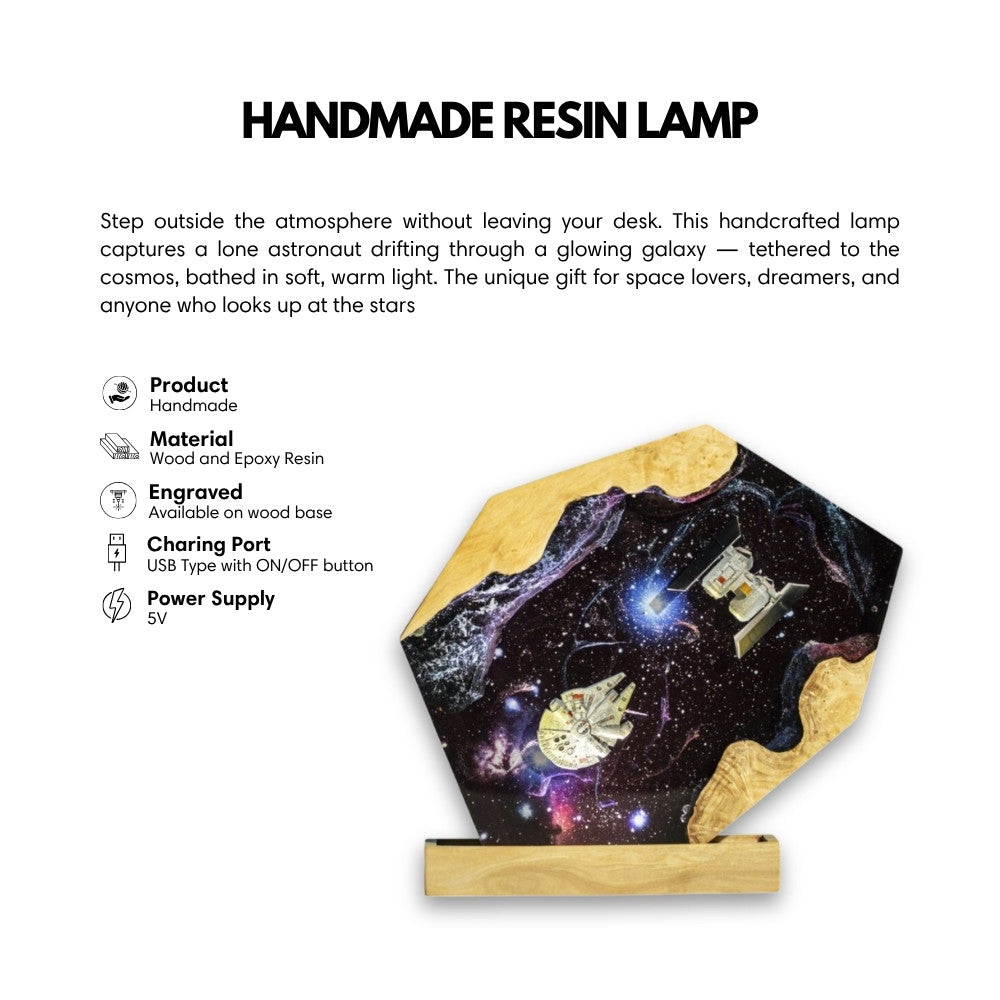 Handmade Galaxy Resin Lamp Product Feature
