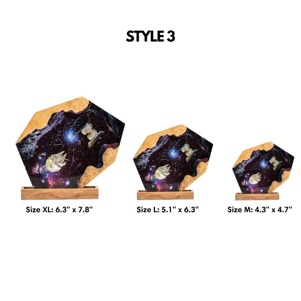 SPACESHIPS in INTERSTELLAR Resin Lamp different sizes