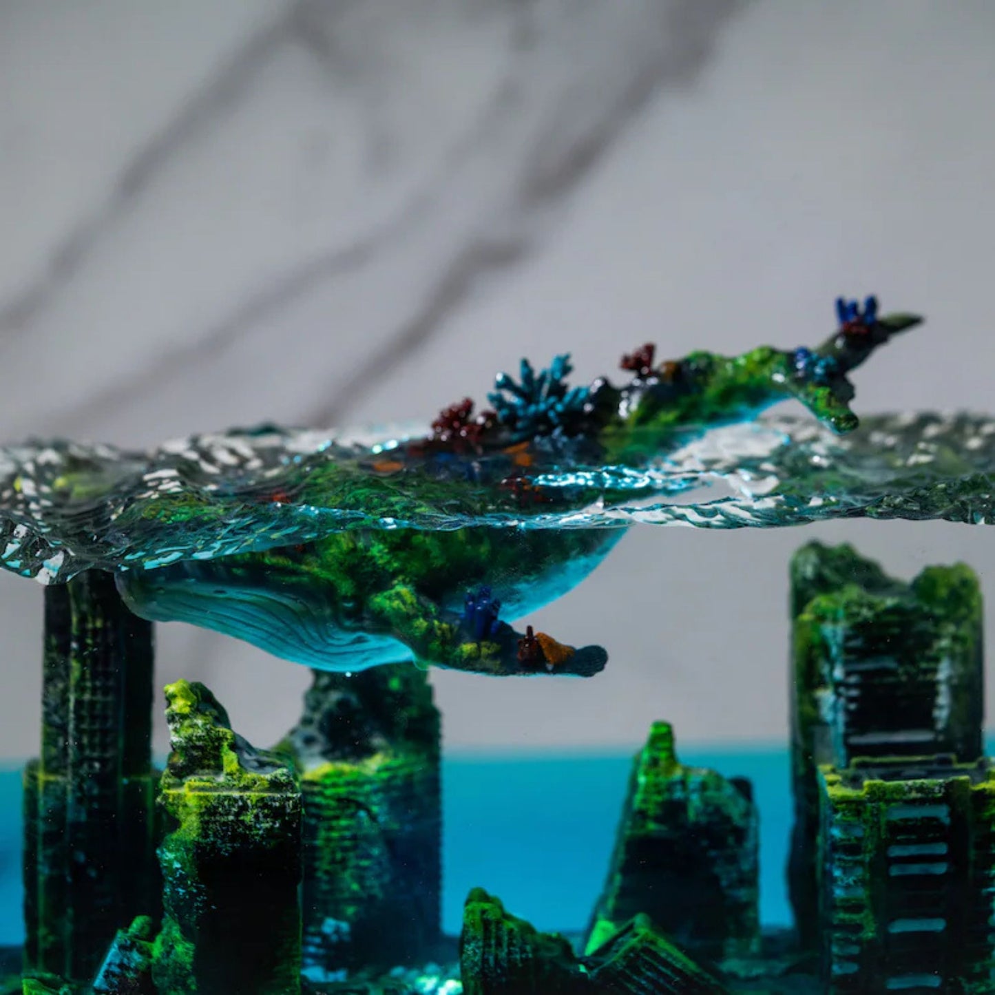 Whale Resin Lamp Ocean Diorama Night Light