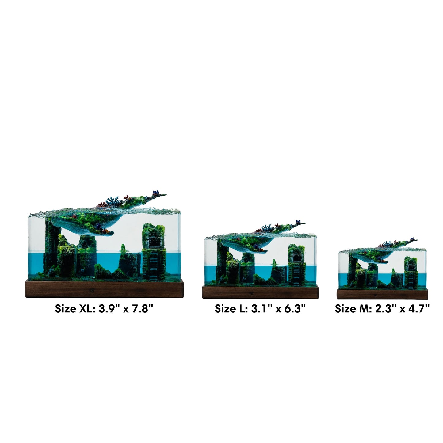 Whale Resin Lamp Ocean Diorama Night Light