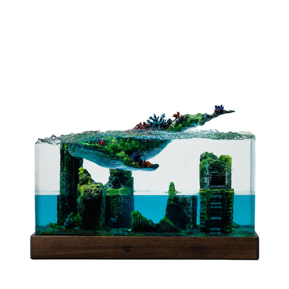 Whale Resin Lamp Ocean Diorama Night Light