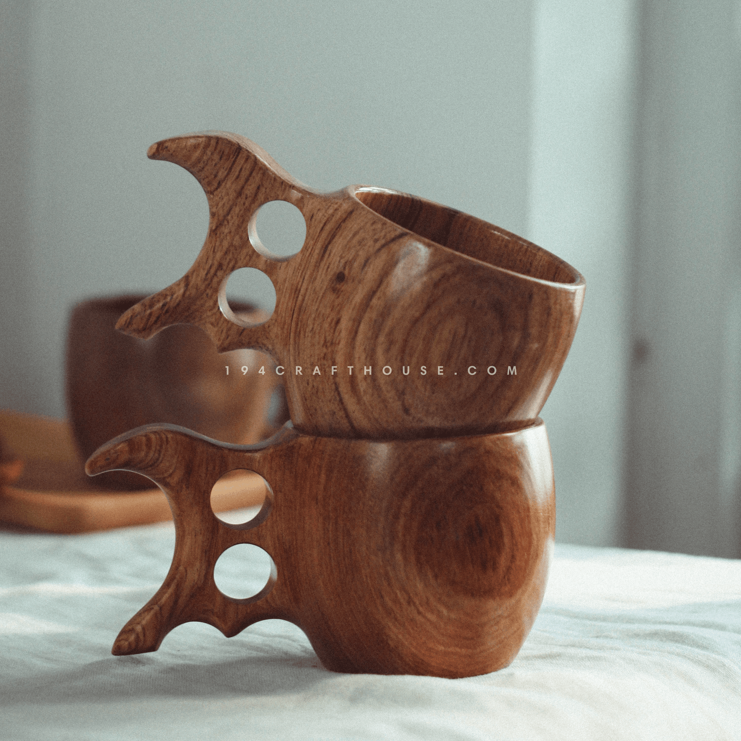 Custom Engraved Wooden Kuksa Cup Personalized Gift For Him