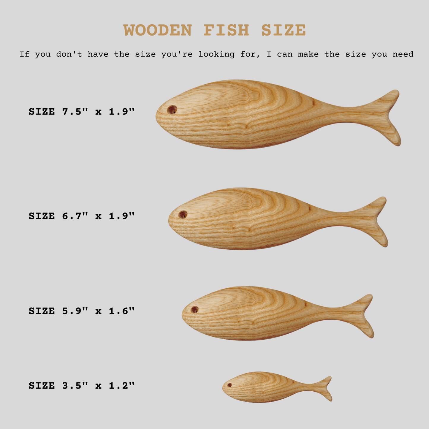Wooden Fish For Crafting, Home & Room Decor, DIY Craft Projects