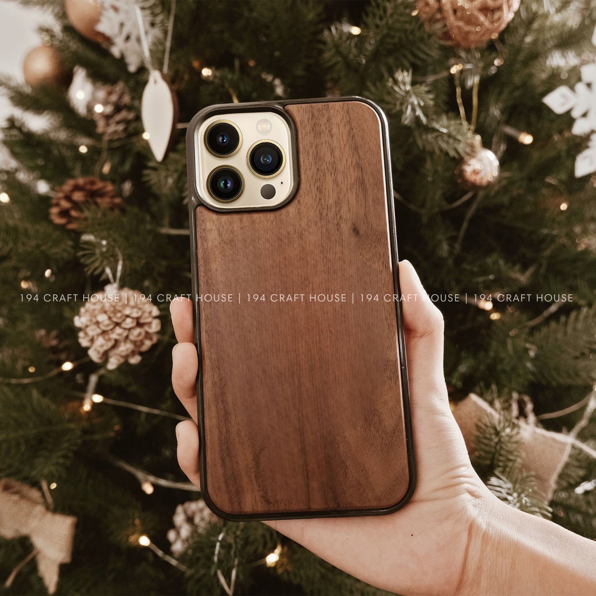 Custom Walnut Wooden iPhone Case: Personalized Office Gifts for Professional & Corporate Gifts