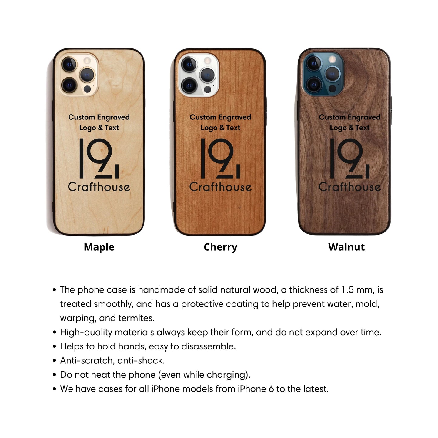 Custom Wooden iPhone Case: Personalized Office Gifts for Professional & Corporate Gifts