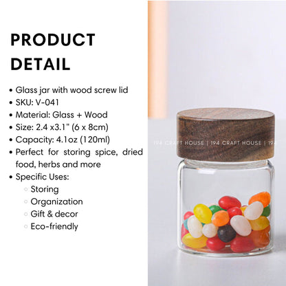 V-041-Clear Glass Jar