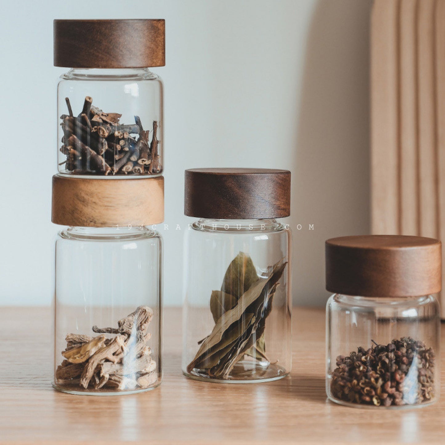 7oz Small Spice Jar With Engraved Lid - Drawer Storage