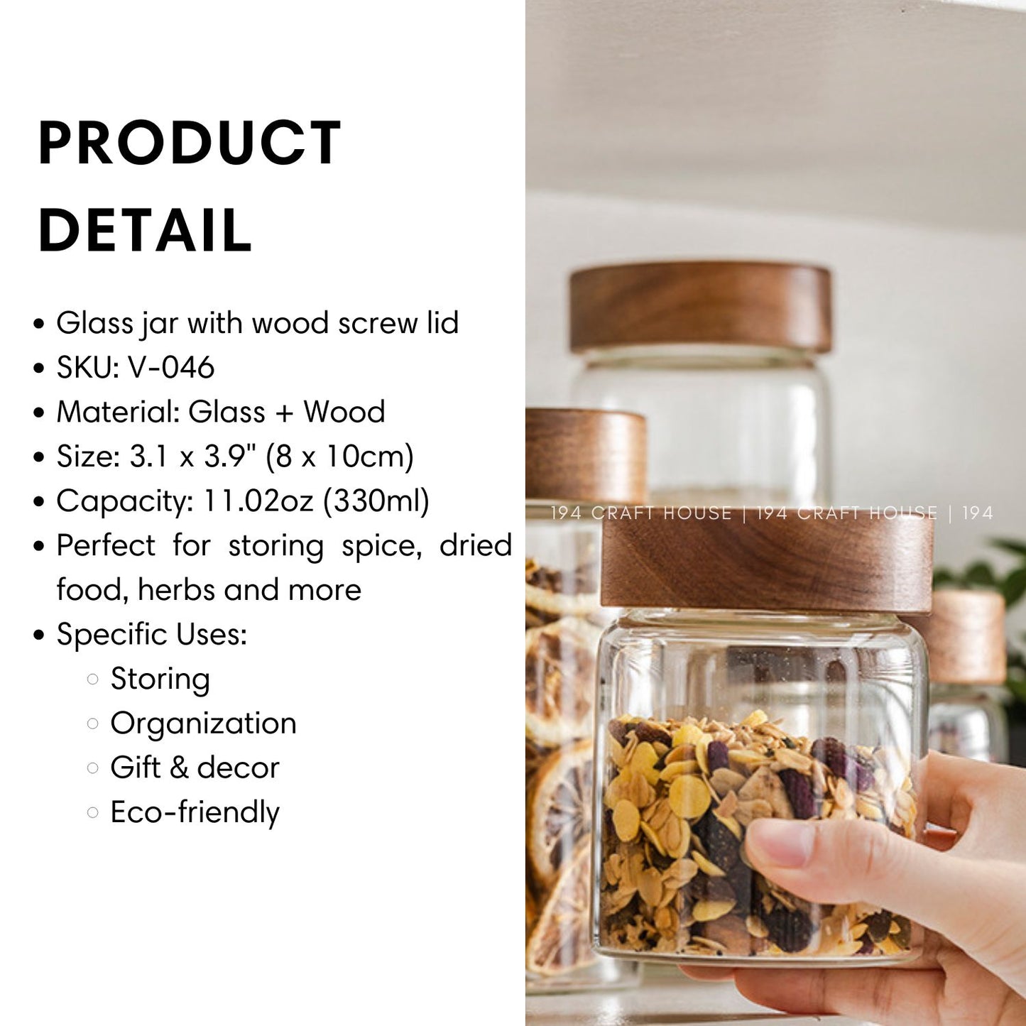 V-046-Food Jar Glass Container