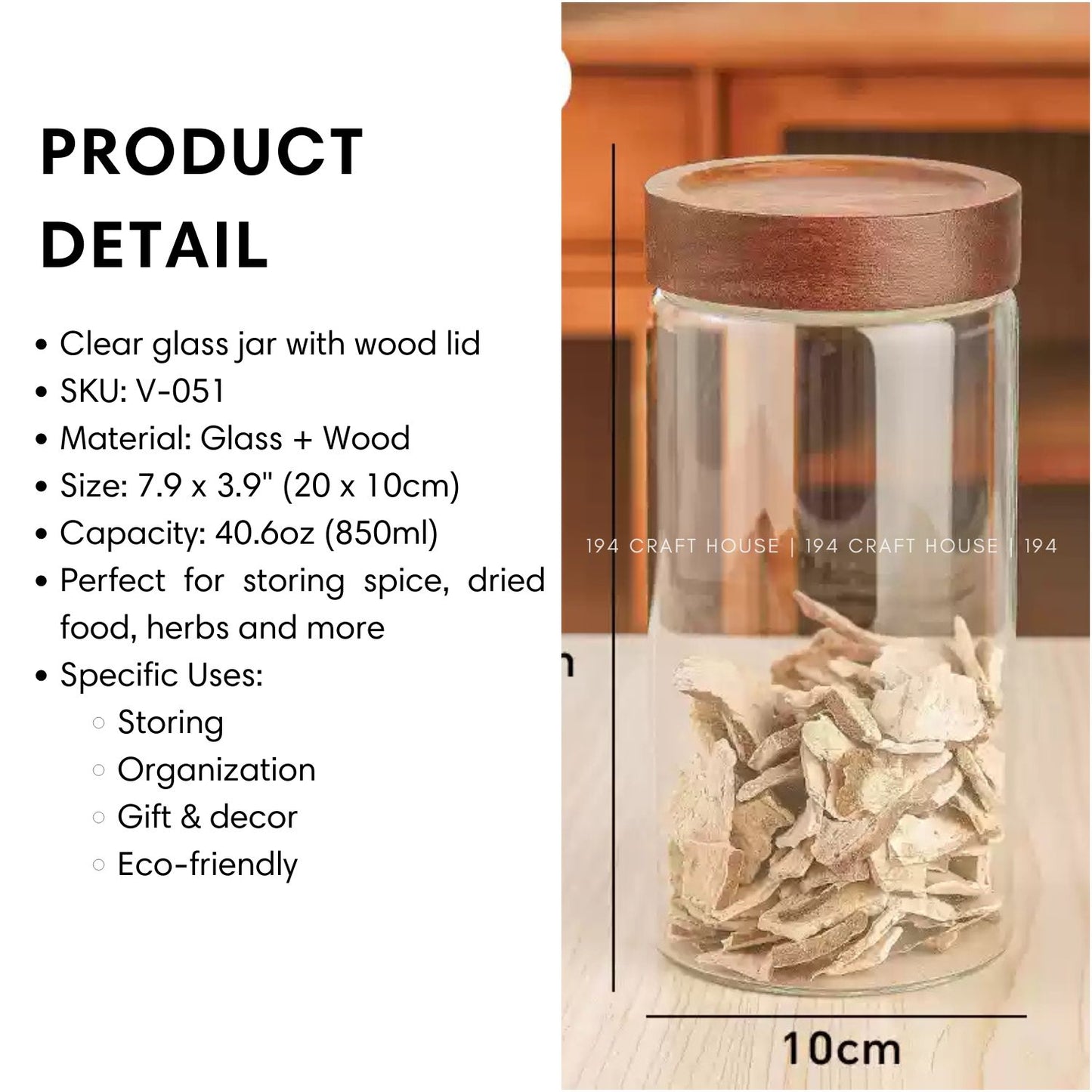 V-051-Stash Glass Jar Food Storage