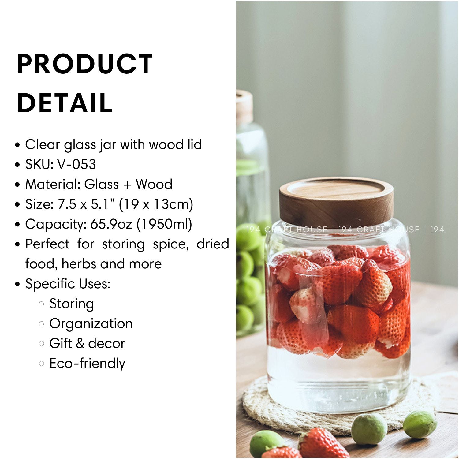 V-053-Pantry Canister Glass Jar