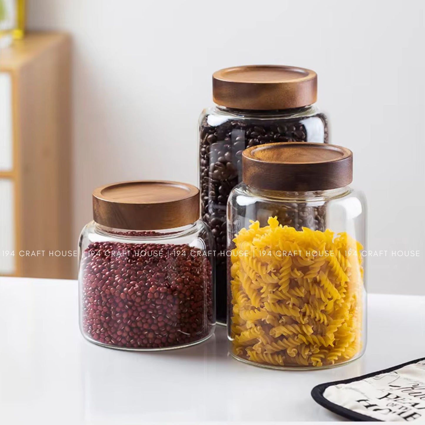 V-055-Big Glass Jar Food Container