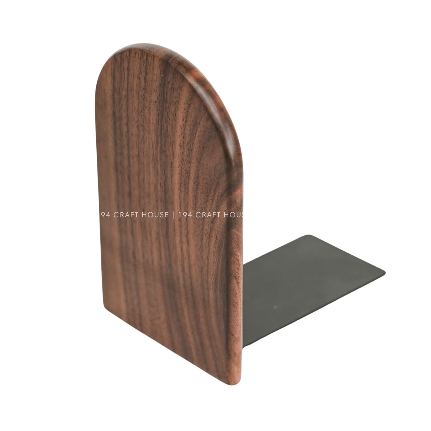 Custom Engraved Walnut Wooden Bookend: Personalized gift for Book Lover