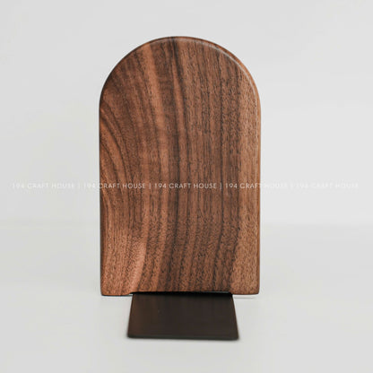 Custom Engraved Walnut Wooden Bookend: Personalized gift for Book Lover