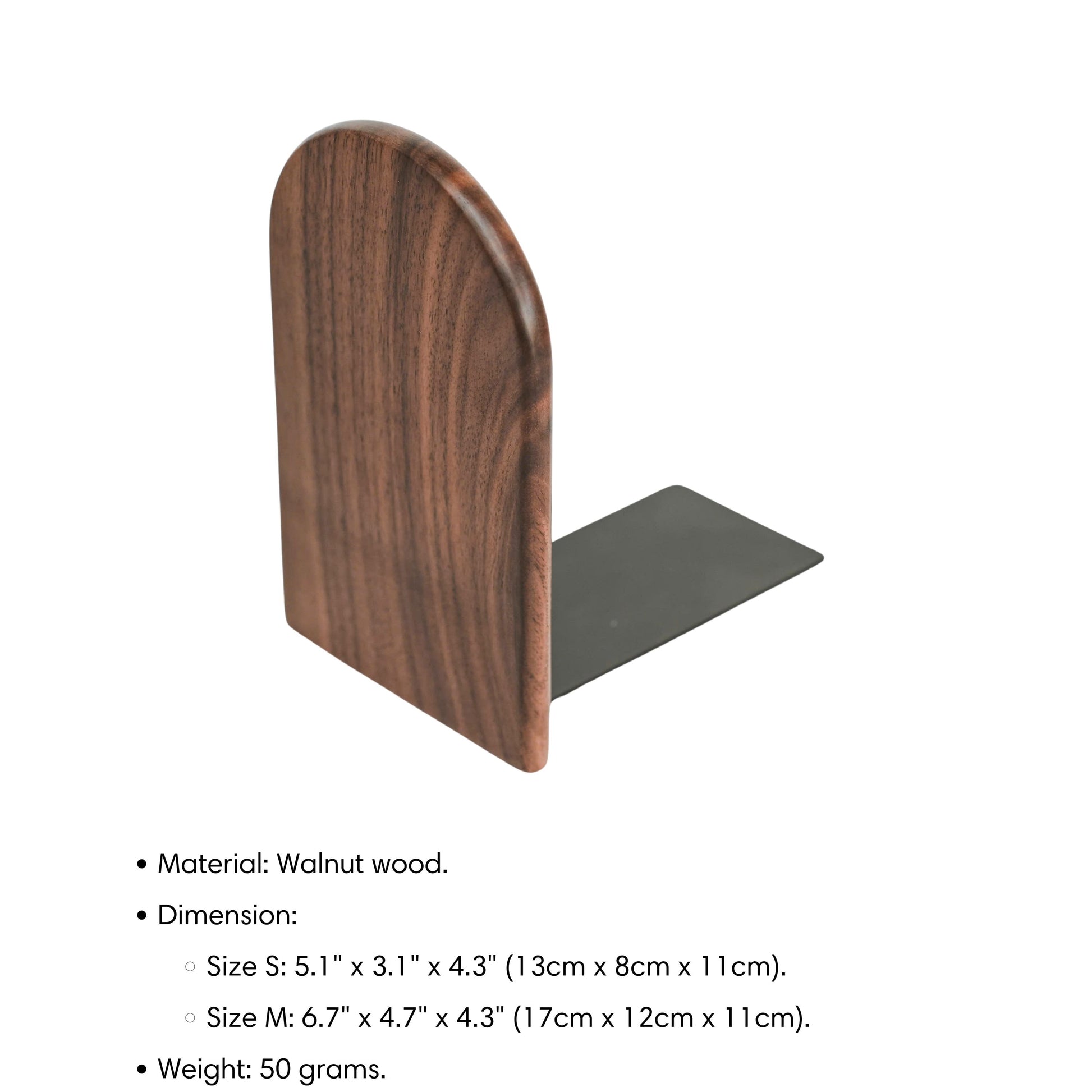 Custom Engraved Walnut Wooden Bookend: Personalized gift for Book Lover