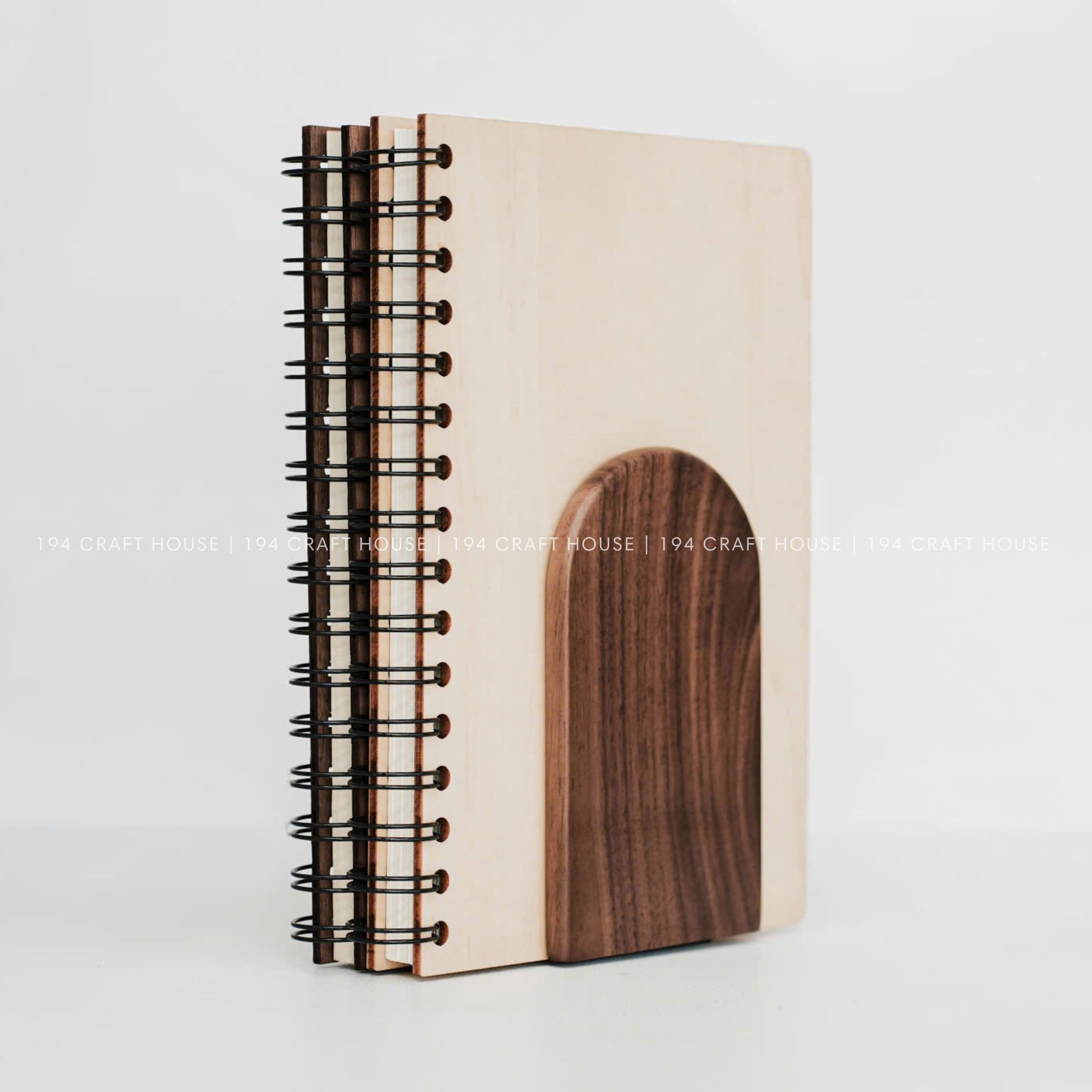 Custom Engraved Walnut Wooden Bookend: Personalized gift for Book Lover
