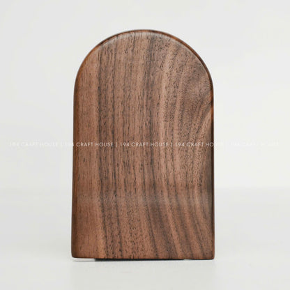 Custom Engraved Walnut Wooden Bookend: Personalized gift for Book Lover