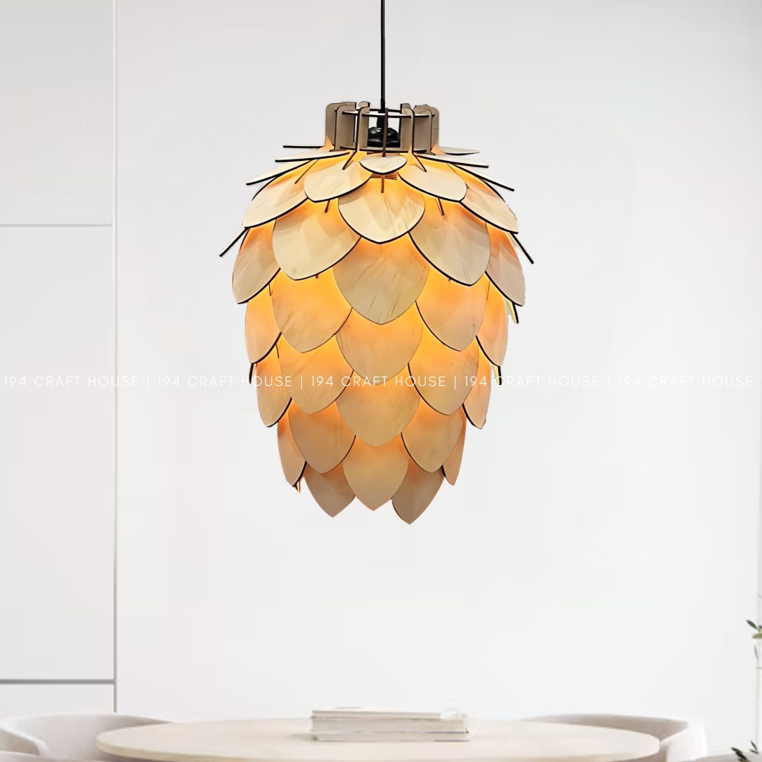 Pine-Cone-Wooden-Pendant-Light-For-Dining-Room