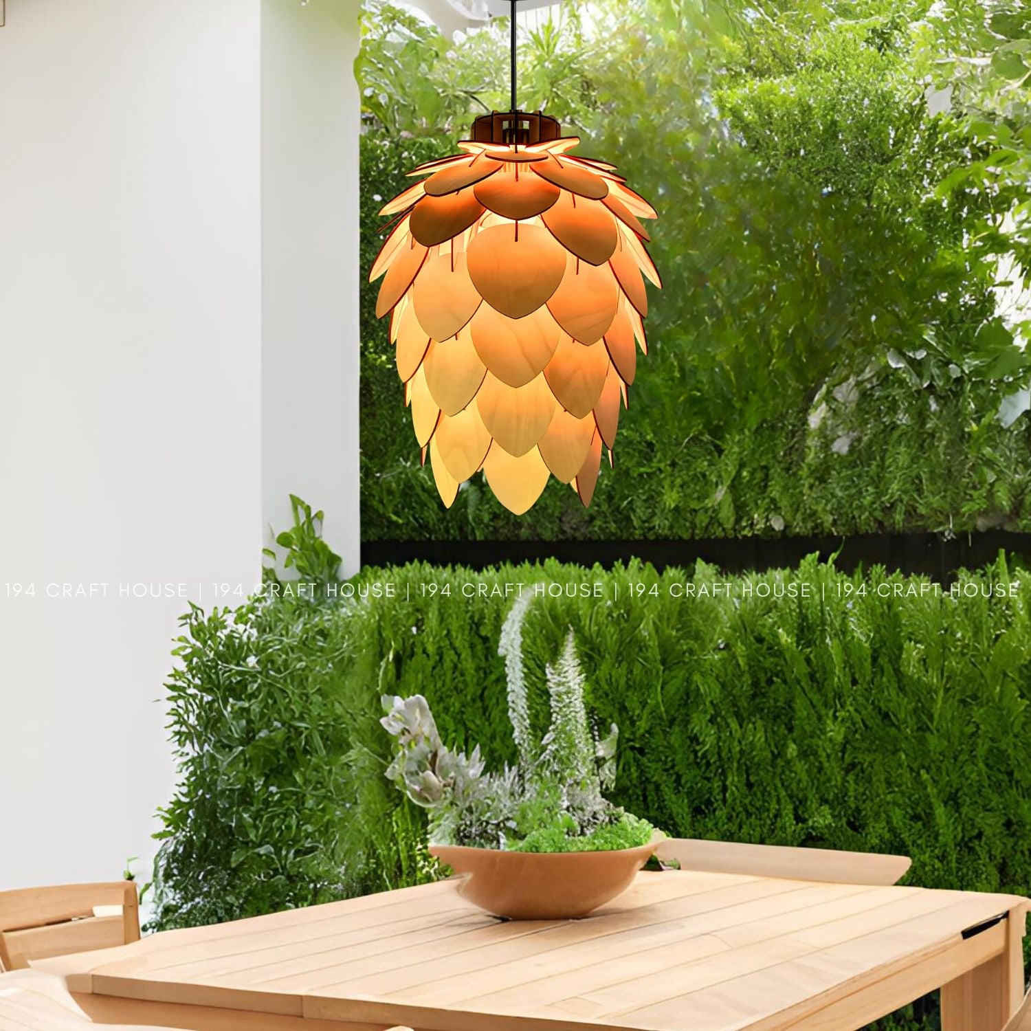 Wooden Ceiling Shadow Lighting Chandelier Outdoor