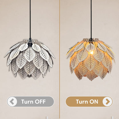 Wood Pendant Light Fixture Leaf Shape for Home Decor