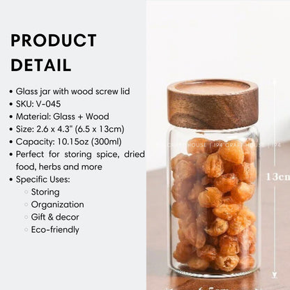 10oz Glass Jar Canister Food Kitchen Storage