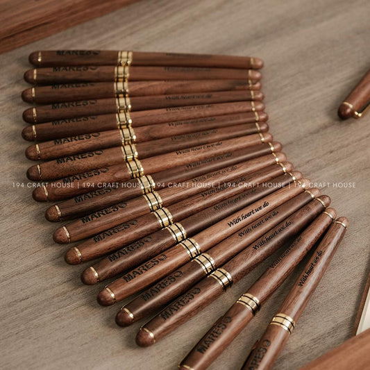 Walnut Wooden Pen Personalized Engraved Company Logo - Corporate Gifts