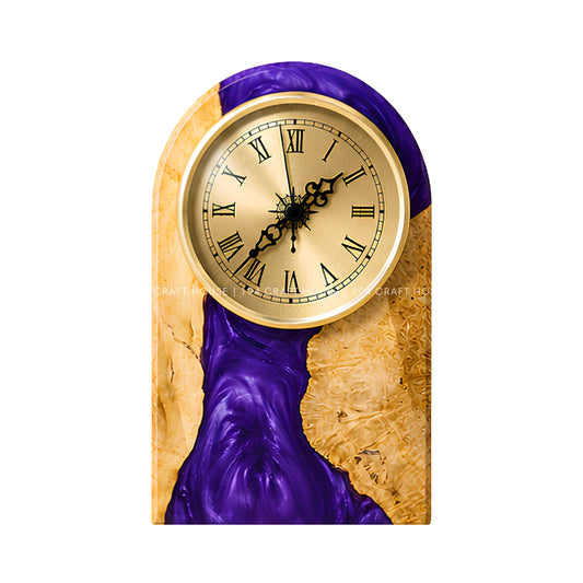 Personalized Wood & Resin Desk Clock – Handmade Clock for Home Office Decor & Personalized Gifts for New Home, Housewarming Gifts, Wedding Gifts, Anniversary Gifts, Retirement Gift