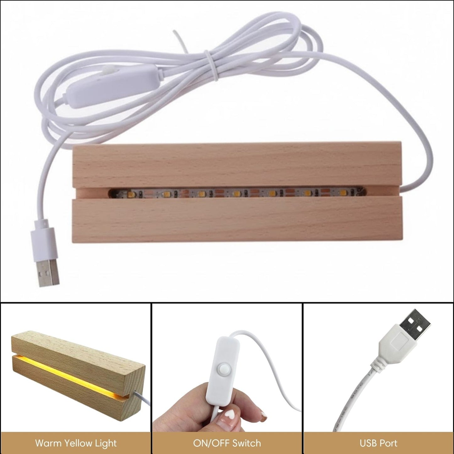 Personalized Photo Collage Acrylic Night Light Gift for Mom