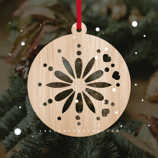 Flower Wooden Christmas Ornaments Holiday Decor