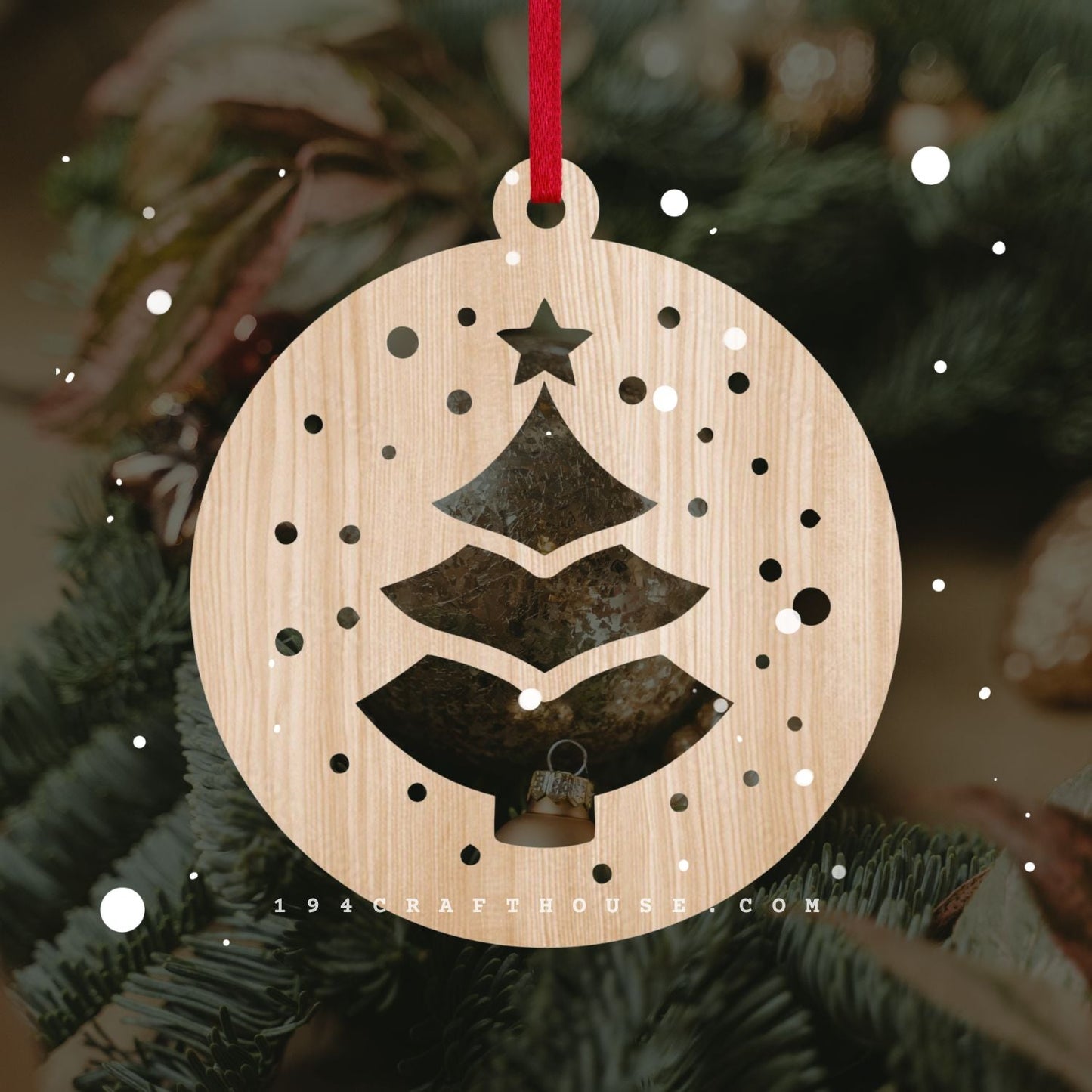 Christmas Tree Wooden Christmas Ornaments Holiday Decor