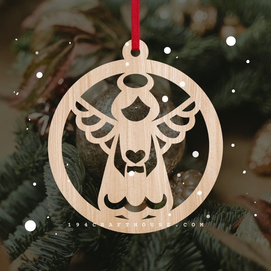 Angle Wooden Christmas Ornaments Holiday Decor