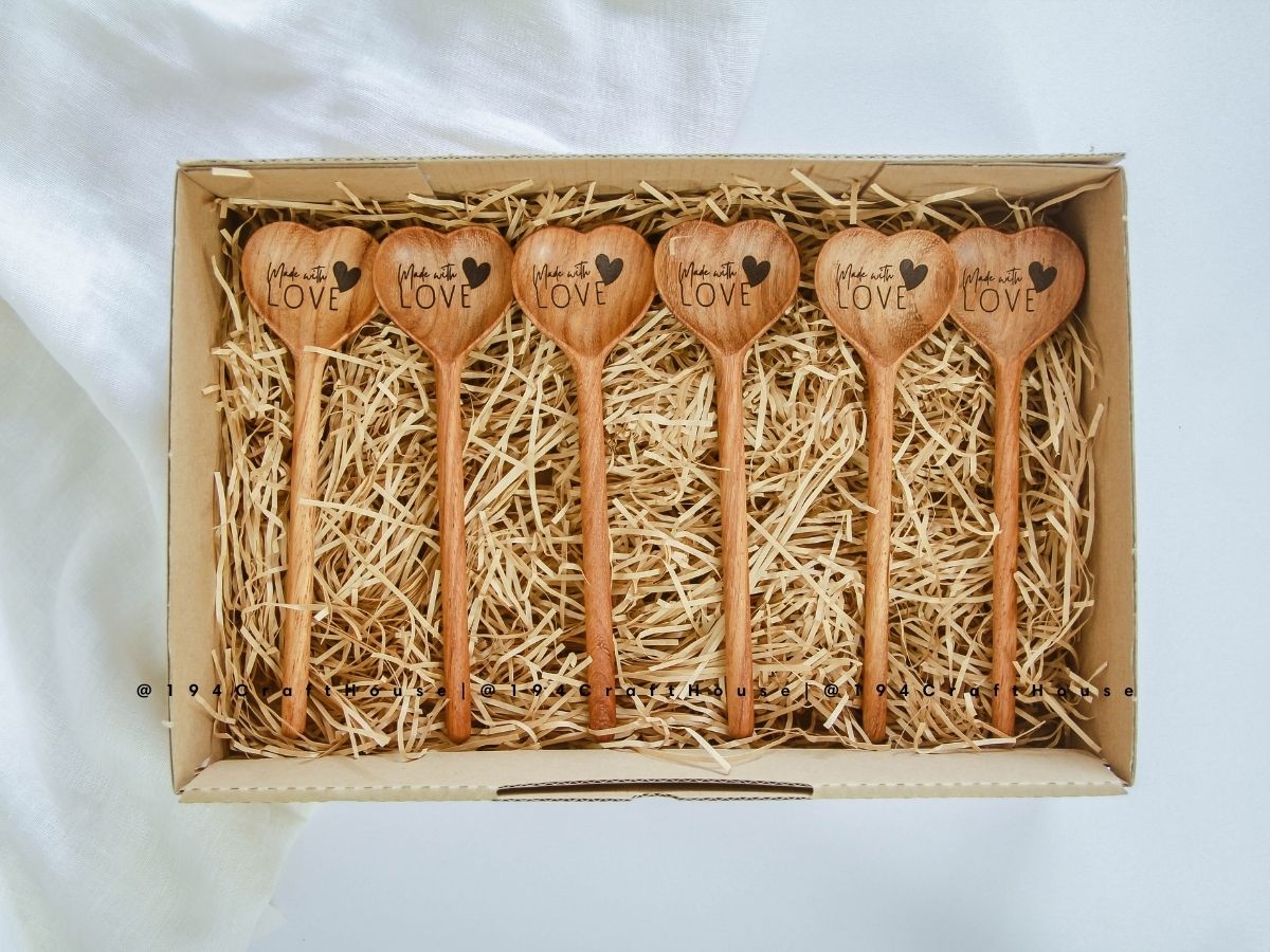 Custom Logo Engraved Wooden Spoon Personalized Corporate Gift