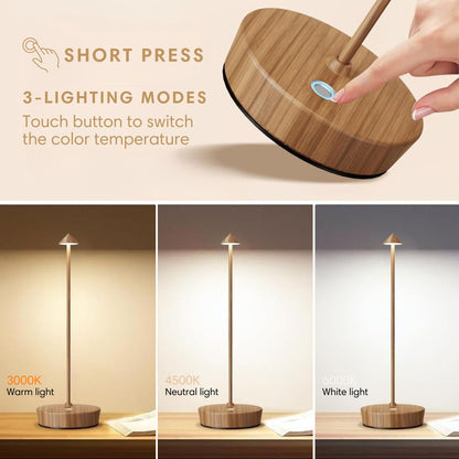 Cordless Table Lamp for Bedroom Bedside