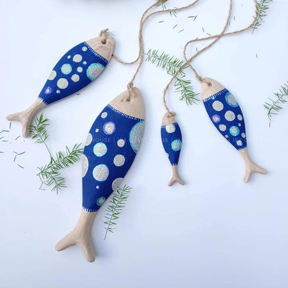 3D Unfinished Wooden Fish For Wall Hanging Decor, Blank Fish Cutout For DIY Craft Projects, 3D Wood Fish Toy For Hand Painted Creative Kid Art Gift