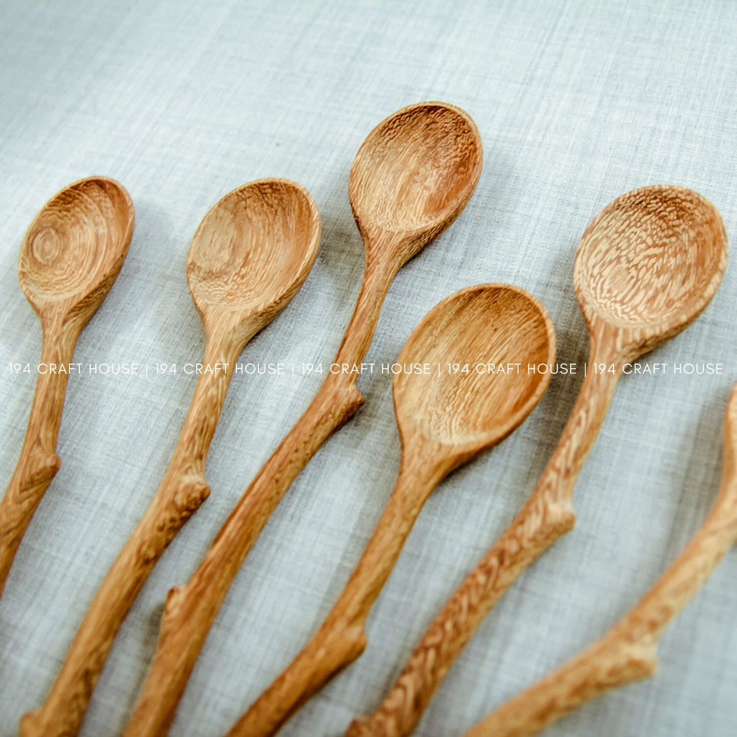 Handcrafted Branch Tree Wooden Spoon - Wooden Kitchen Cooking Utensils