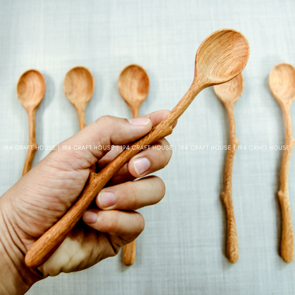 Handcrafted Branch Tree Wooden Spoon - Wooden Kitchen Cooking Utensils