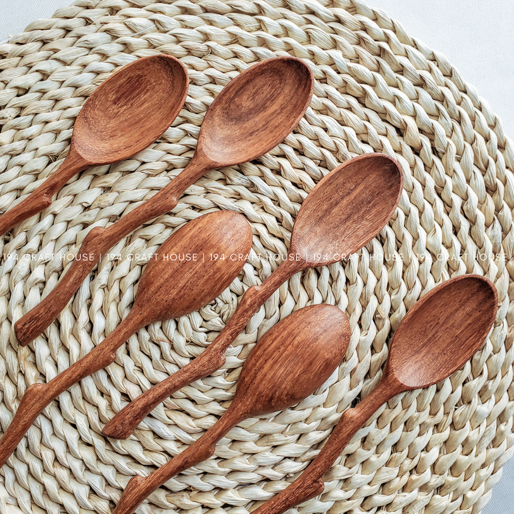 Handcrafted Branch Tree Handle Wooden Serving Spoon - Kitchen Serving Utensils