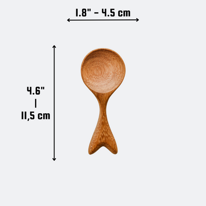 Handcrafted Fish Tail-Shaped Small Wooden Spoon