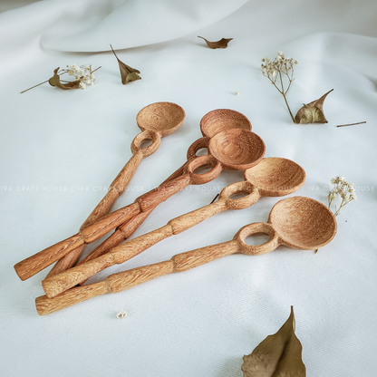 Handcrafted Asparagus Handle Wooden Spoon - Kitchen Cooking Utensils