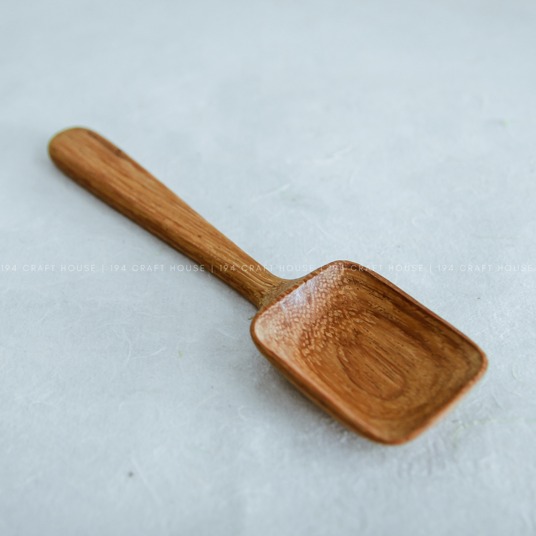 Hand-Carved Wooden Sugar Scoops - Measuring Spoon