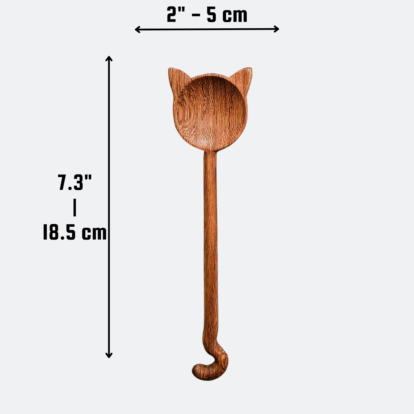 Hand-Carved Cat Design Wood Stirring Spoon - Kitchen Utensils